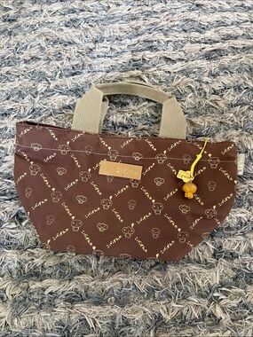 Japanese San-X Kogepan Mini Tote Bag Lunch Pouch with Charm Heisei Retro Y2K